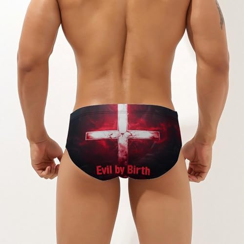 Evil by Birth Mens Swim Briefs Quick Dry Triangle Trunks Swimsuit Swimming Bikini Swimwear2