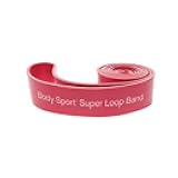 Body Sport Super Loop Band 41-Inch, Latex, Exercise Chart Included – Bands for Working Out – Exercise Band