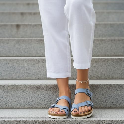 Image of CUSHIONAIRE Women's Luna Cork Footbed Sandal With +Comfort