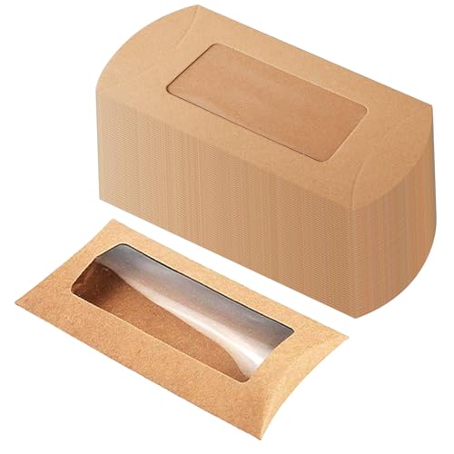 Imagen de 50 Piezas Cajas para Regalos Marrón Kraft Estilo Almohada 9