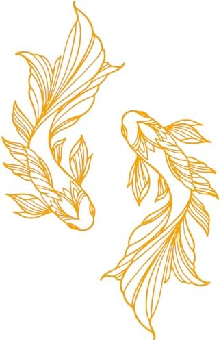 RESACO Koi Fish Metal Wall Art Japanese Art Wall Decor Iron Fish ...