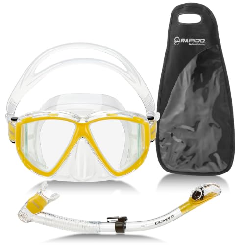 Máscara y snorkel combo Phantom Aquatics Panto-180 de cuatro lentes miniatura 1