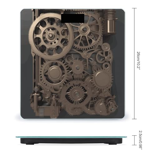 Báscula de Baño Digital con Engranajes Mecánicos Steampunk miniatura 2