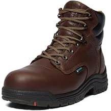 Timberland PRO Mens TiTAN 6 Inch Alloy Safety Toe Waterproof Industrial Work Boot, Dark Mocha Brown-2024 NEW, 7.5 M US