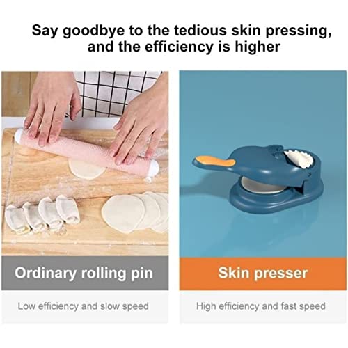 Dumpling Maker Press, 2 In 1 Upgraded Manual Dumpling Skin Maker And Molds For Dumplings Empanadas, Multifunction Kitchen Dumpling Making Tool For Dumpling, Empanadas, Wonton (Blue） #TOP3