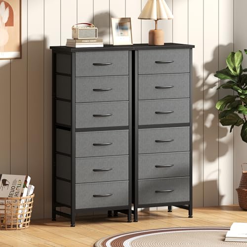DUMOS 6 Drawer Dresser for Bedroom, Storage Chest of Drawers Cabinet Unit by DUMOS - Used condition - Image 7