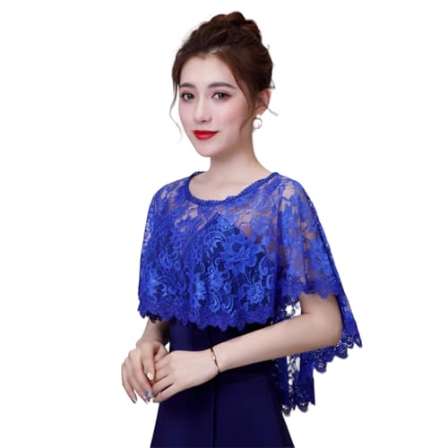 YAKEFJ Bridal Lace Shawl Soft Tulle Evening Dress Shawl，Scarf Wedding Wraps Women Fashion Capes