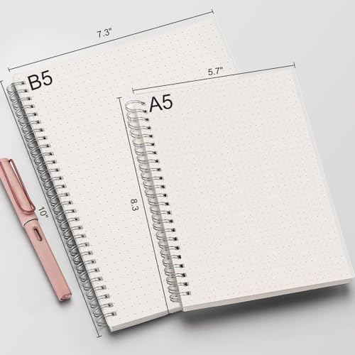 Carnet à spirales avec grille à points A5 AHGXG lot de 3 notes transparent - 4