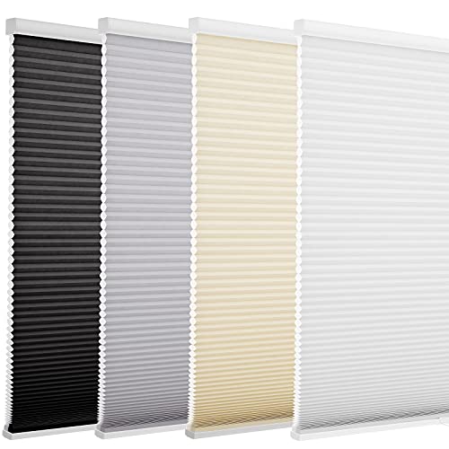 Changshade Size Customized Cellular Shades,Cordless Blackout Honeycomb Shade With The Diameter Of 1.5 Inch Honeycombs For Office,Living Room,Bedroom,Thermal Insulated,Beige,Cmc-Cel-Bg-A #TOP11