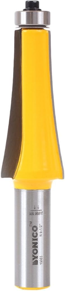 Yonico Guitar Finger Board Radiusing Router Bit 9-1/2-Inch Radius 1/2 ...