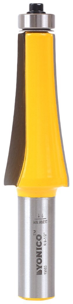Yonico Grain/Silver 13003 9-1/2-Inch Radius Guitar Finger Board Radiusing Router Bit 1/2-Inch Shank