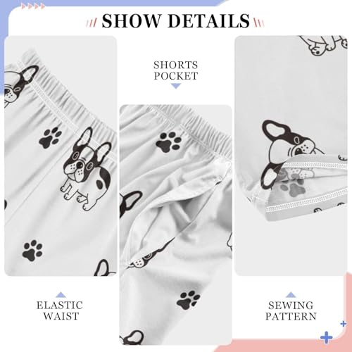 Boys' Pants Cute Bull Dog Long Bottoms Jogger Pants Elastic Waist Trousers with Pockets S-XL4