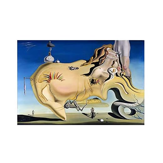 Berömda konstverk Salvador Dali Face of the Great Masturbator Painting Canvas Poster Print Cuadros Wall Art Bild för vardagsrum-5D DIY Diamantmålning-Julklapp