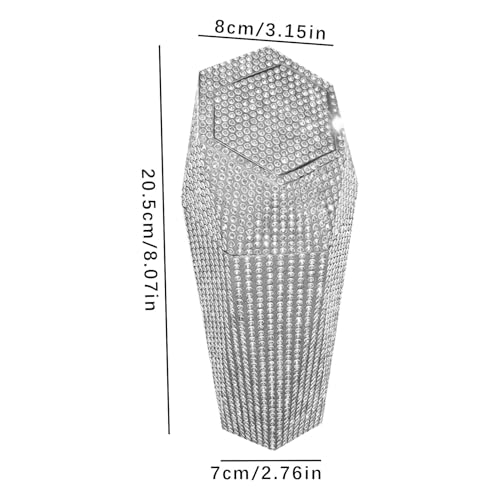 Mini papelera de coche brillante con pedrería ideal para regalar 5
