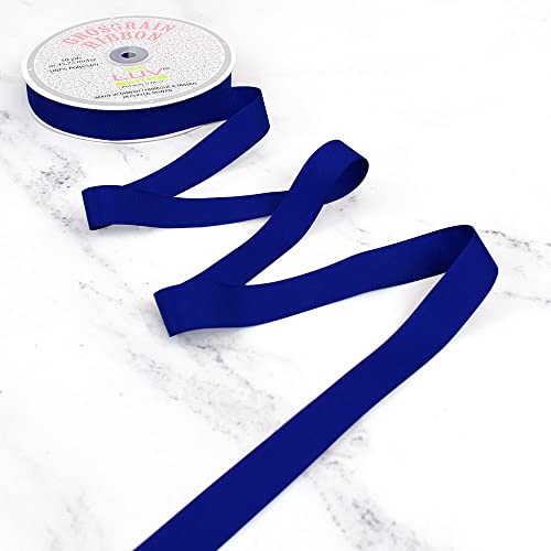 Creative Ideas 7/8-Inch Solid Grosgrain Ribbon, 50-Yard, Royal Blue #TOP2