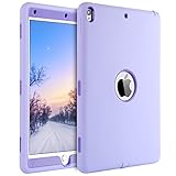 BENTOBEN Case for iPad Air (3rd Generation) 10.5 2019/ iPad Pro 10.5 2017, 3 in 1 Heavy Duty Shockproof Rugged Impact Resistant Hybrid Hard PC Soft Silicone Full Body Protective Table Case, Purple