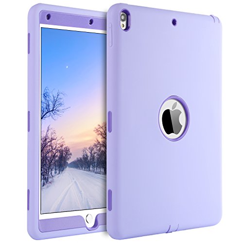 BENTOBEN Case for iPad Air (3rd Generation)10.5 2019/ iPad Pro 10.5 2017, 3 in 1 Heavy Duty Shockproof Rugged High Impact Resistant Hybrid Hard PC Soft Silicone Full Body Protective Table Case, Purple