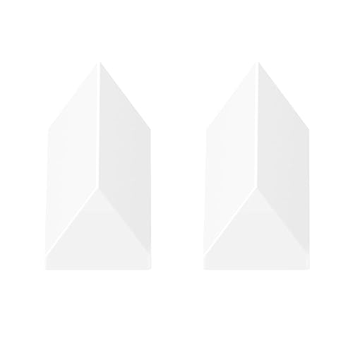 stonylab Barras de agitación magnéticas triangulares, paquete de 2 mezcladores de agitación blanca recubiertos de PTFE de 0.472 in para agitadores