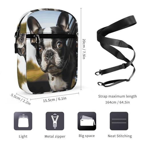 Personalized Small Crossbody Bag Water Resistant Messenger Bags Mini Puppy Dog Printing SlingBag For Men Women2
