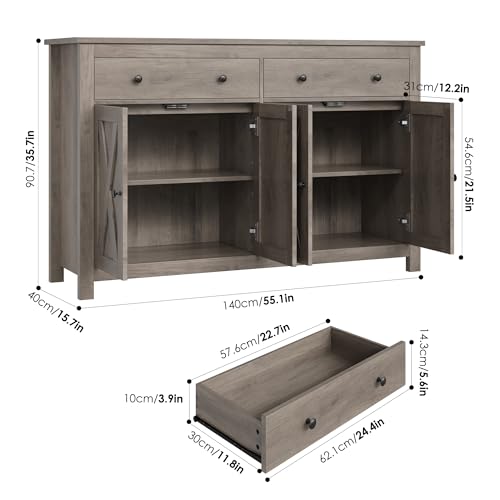 Fotosok FTSPB297US Sideboard Buffet Cabinet thumb #2