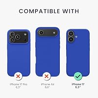 kwmobile Handyhülle für iPhone 17 Hülle, für iPhone 17 Case - Hülle Silikon - kabelloses Laden - Baltik Blau – Ansicht 2