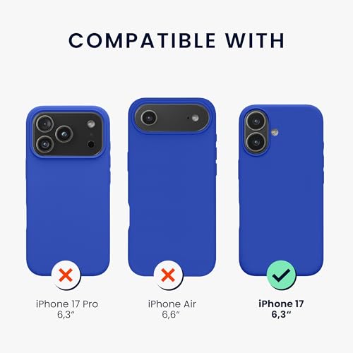 kwmobile Case Compatible with Apple iPhone 17 Case - TPU Silicone Phone Cover with Soft Finish - Baltic Blue by kwmobile - Used condition - Image 2
