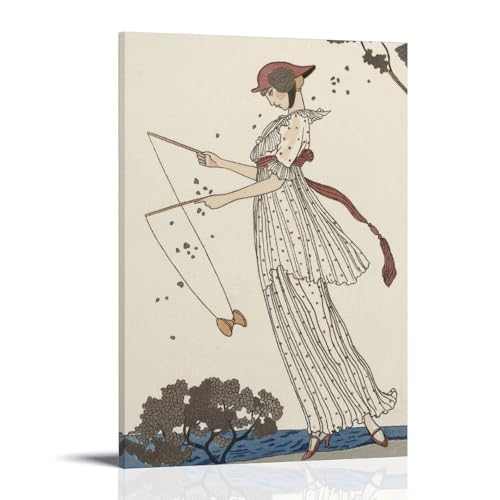 Robe De Linon Imprimé George Barbier Toile Déco Murale Solution Petits Espaces 20x30