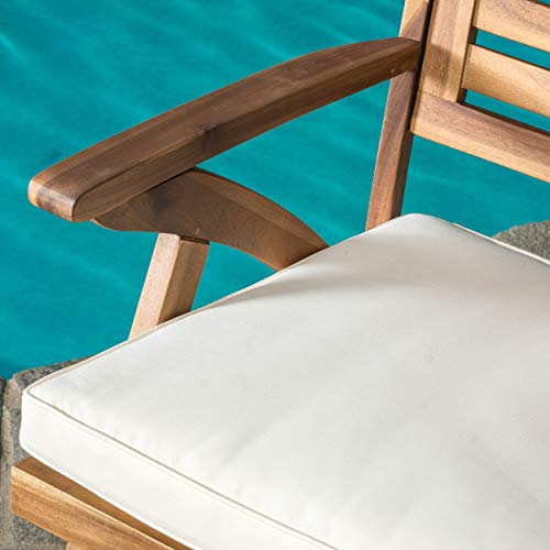 Christopher Knight Home Hermosa Acacia Wood Dining Set, 5-Pcs Set, Teak Finish #TOP5