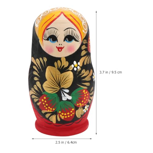 Tomaibaby 5 Stücke Holz Matroschka Puppen Figuren Valentinstag Deko Objekt Matrjoschka Dekofigur Matryoshka Russische Holzfiguren Spielzeug Silvester Tischdeko für Hochzeit Geschenke