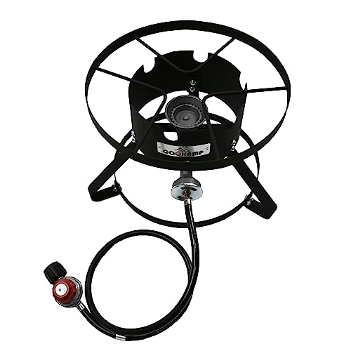 Cookamp High Pressure 1-Burner Outdoor Propane Gas Cooker With 0-20 Psi Adjustable Regulator And Hose Sa1600 #TOP1