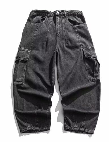 Y2k Baggy Cargo Jeans Men Wide Leg Skater Jeans Hip Hop Denim Cargo Pants for Men4