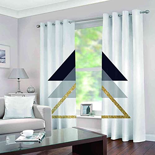 Rideau moderne triangle géométrique simple 3D aux finitions soignées pour salon - 4