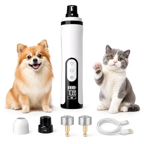 Silent Groom Pro Pet Nail Grinder with Dual LED Light and 3 Speeds