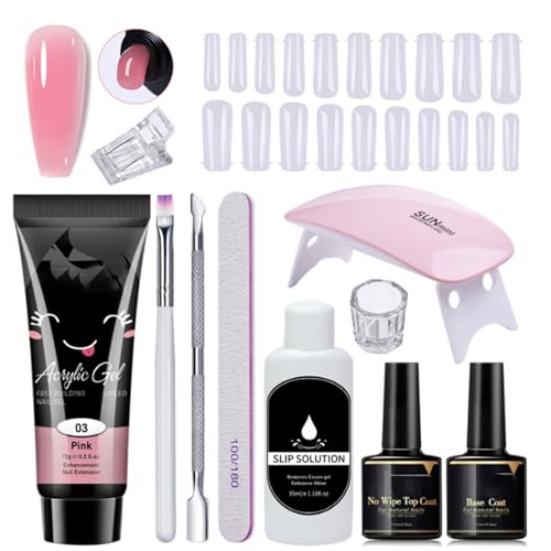 Polygel nagelgelset, polygel starterset, poly-extension nagelgel starterset, nagelverlenging gelset, nail art design, geschikt voor beginners