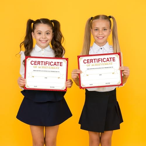 30 Pieces Certificate of Achievement Student Awards Certificates Paper Month Certificates 8.5 x 11 Inch (Red) - Image 5