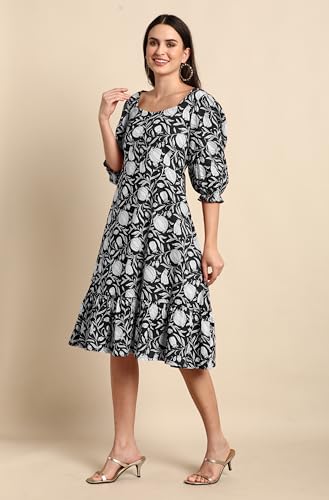 Janasya black cotton dress – image 3