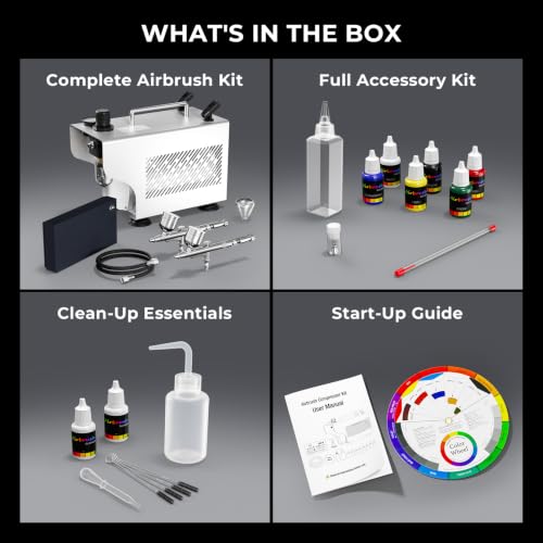 Air Brush Kit with Air Compressor, Airbrush Painting Set for Model Painting by Baococo - Used condition - Image 2
