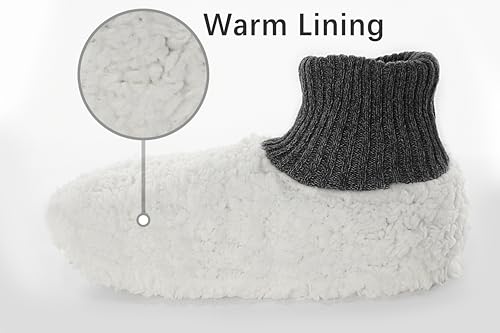 BenSorts Men Fuzzy Slipper Socks with Grippers Non Slip Indoor House Socks Christmas Gifts2