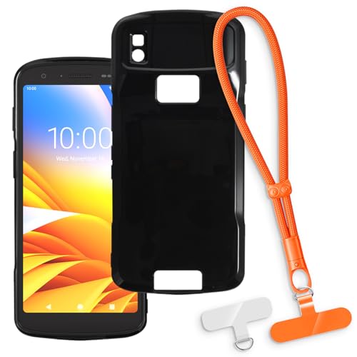 OAGELIM 2-in-1�ی�P�[�X�ƃ��X�g�X�g���b�v Zebra HC20 �Ƃ̌݊������� ���O���\�ȃ��j���[�h�t���d�b�J�o�[�A����~�ߕ����h�~�O���b�v�n���h�� (�u���b�N + �I�����W)