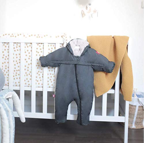 Combinaison Pilote Bonpoint Bébé 6 Mois - Vieux Rose Avec Capuche En Véritable Fourrure D'élevage