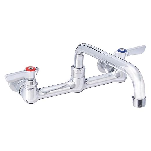 Krowne Silver Series 8" Center Wall Mount Faucet, 8" Spout