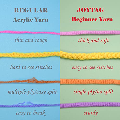 Yarn For Crocheting And Knitting Cotton Crochet Knitting Yarn For Beginners With Easy-To-See Stitches Cotton-Nylon Blend Easy Yarn For Beginners Crochet Kit(3X50G)-Yellow+White+Green #TOP2