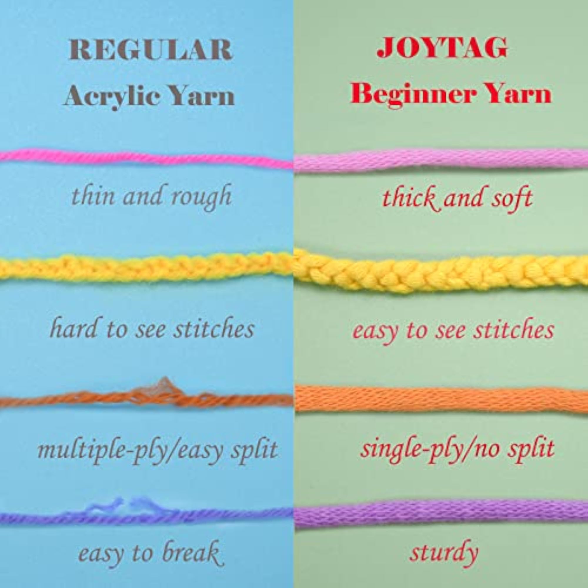 50g Rainbow Beginner Crochet Yarn