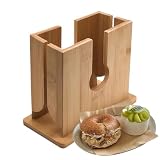 Découpe-Bagels - Bois Élégant de Coupe Antidérapante et Facile - Accessoire de Cuisine Pour | Pour Cuisine Maison Petit-Déjeuner Restaurant Dortoir Café Appartement Salle À