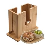 Coupe-bagels - Outil de découpe manuel compact de 15 x 13,5 x 7,8 cm, trancheuse de cuisin...