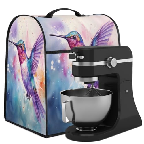 Coffee Maker Cover Watercolor Hummingbird Printing Kitchen Appliance Covers Small Appliance Covers Blender Cover Juicer Cover Dust Covers for Kitchen Appliances with Top Handle and Pockets,C626