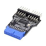 [Version multiplicatrice de ports] : Cet adaptateur permet de connecter un port 9 broches ( 10 broches) de votre carte mère à deux ports 9 broches ( 10 broches)