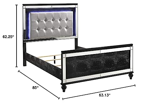 New Classic Furniture Valentino Bed, Queen, Black #TOP5