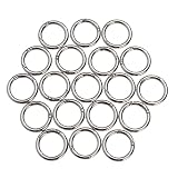 JOPESA Offener Biegering aus Silber, Feder, O-Ringe, Verbinder, Schmuckzubehör, poliert, plattiert, 60 Stück, 20 mm, for DIY-Handwerk, Ohrring, Armband, Halskettenherstellung/743
