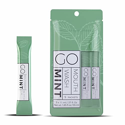 GO mouthwash no Alcohol Formula (Mint, 720 Individual Packets)